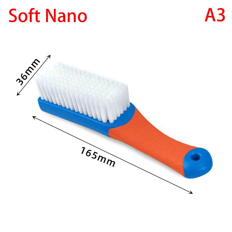 Wire Brush/Bristle Brush/Nano Silk Brush W Silicone Handle Grip For Rust Wielding Slag Dirt Paint Scrubbing With Deep Cleaning