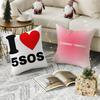 Rock 5 Seconds of Summer Band Pillow Case Anti-dustmite Pillow Invisible zipper silky short plush Sofa cushion cover