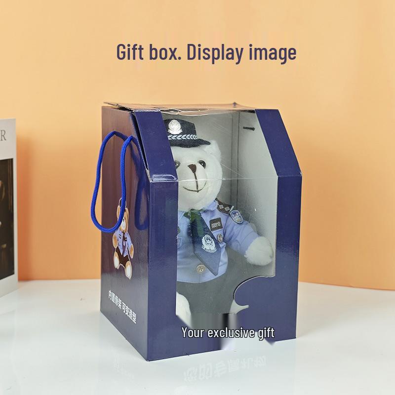Custom Police Teddy Bear Plush Toy - Influencer Car Pendant Gift