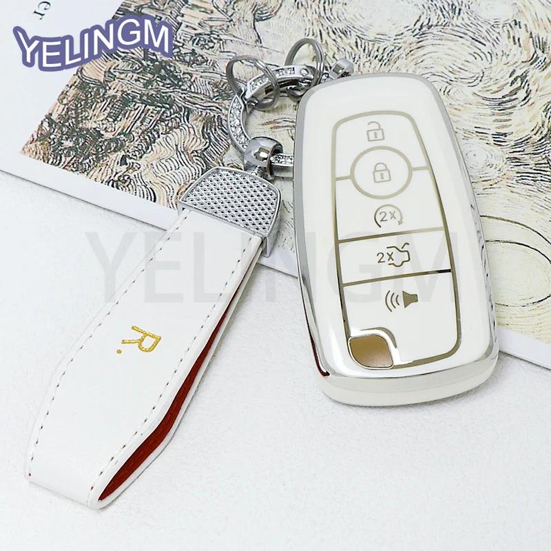 3 4 5 Button Car Key Cover For Ford Fusion Mondeo Mustang Explorer Edge Ecosport For Lincoln Mondeo Mkc Mkz Mkx Key Case For Car