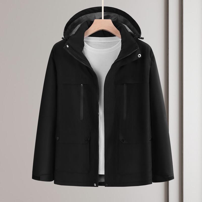 Men s Outdoor Windproof Warm Fleece Lined Jacket XL