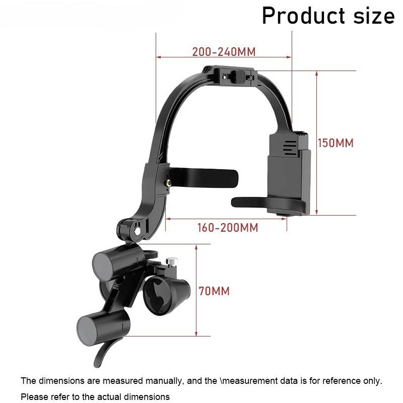 Binoclu Chirurgical cu Magnifier pentru Materiale Dentare cu Bandă de Cap Confortabilă Lampă Frontală LED cu Magnifier Dentar Mărire 2.5x/3.5x