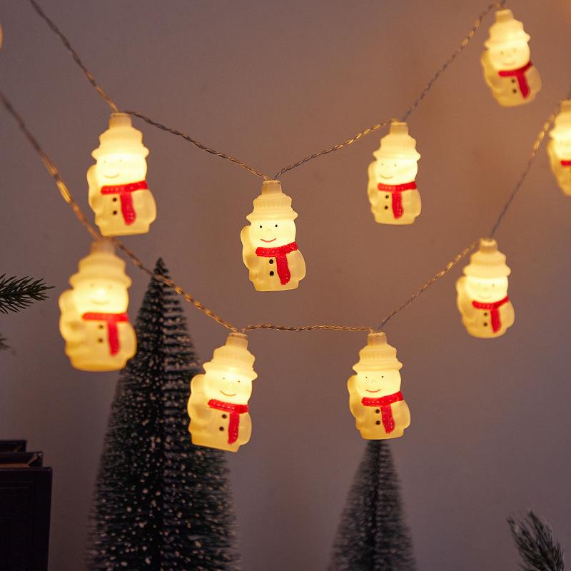 Christmas Decoration Lights Scene Layout Snowman Christmas Tree Holiday Decorations Small Lanterns Christmas Tree Trinkets Pendants