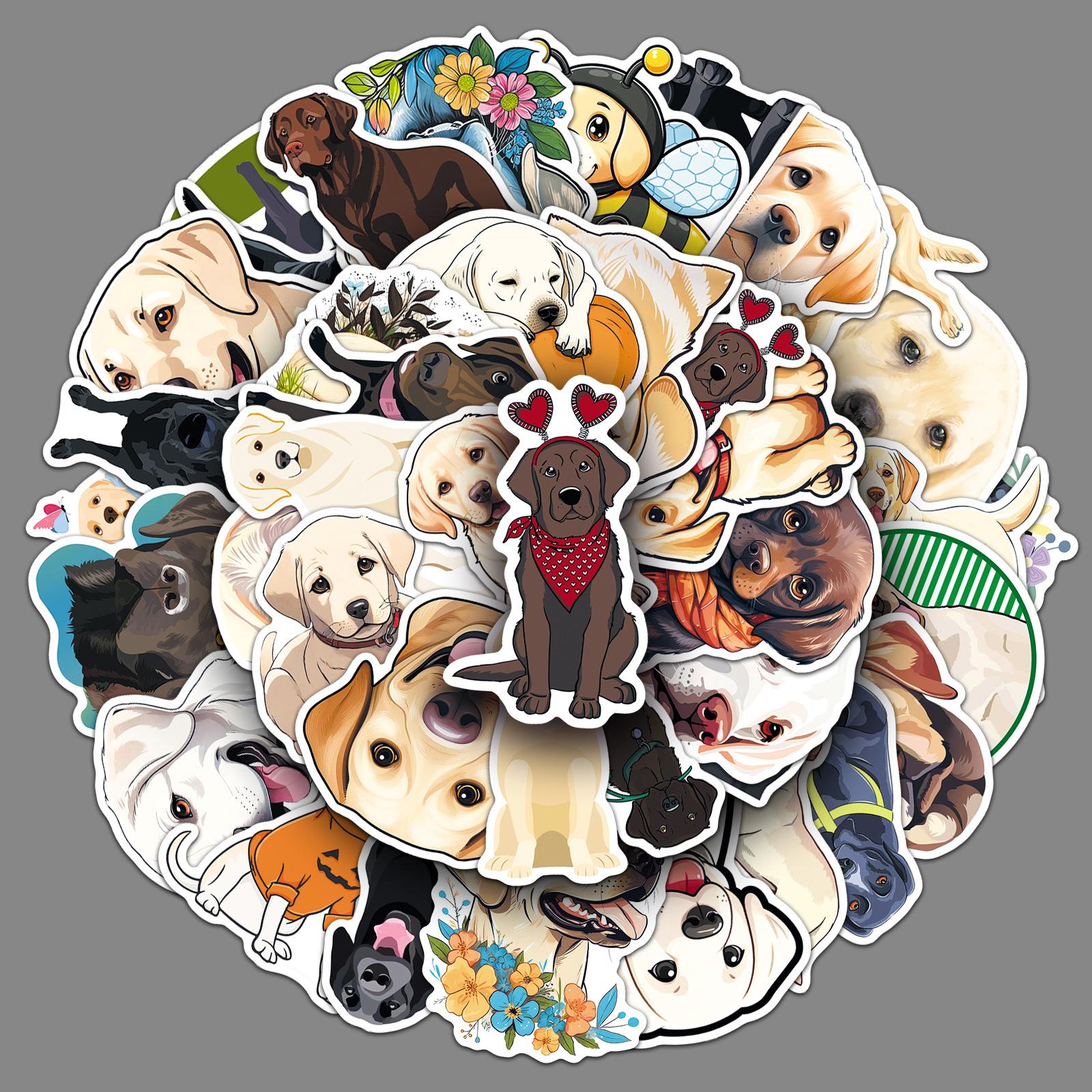 50 Милых Мультяшных Стикеров Граффити Лабрадора 50 pieces of stickers