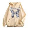 Europäischer und amerikanischer beliebter Reißverschluss-Pullover, neues Retro-Schmetterlings-Kapuzensweatshirt, Herren- und Damenmantel-Oberteil