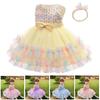 Rainbow Princess Tulle Dress - Infant Toddler Formal Puff Skirt for June Performance