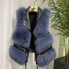 Faux Fur Winter Short Vest Jacket for Women Warm Coat