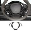 Carbon Fiber ABS Interior Steering Wheel Trim Cover For Corvette C7 2014-19