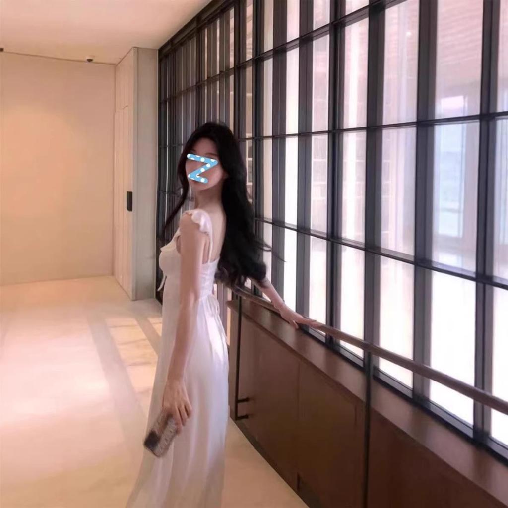 Elegant White Spaghetti Strap Backless Summer Dress for Women - Perfect for 2026 Beach Vacation