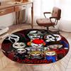 Custom Name Halloween horror Printed Round Rug Carpet Chair Rug Area Rug Entryway Doormats,for Office Chair Living Room Bedroom Kitchen Room.