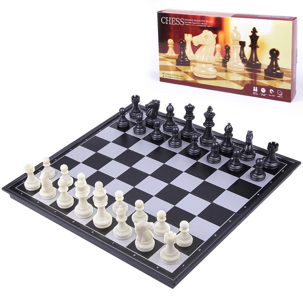 Genuine Gold & Silver Magnetic Foldable Chess Set