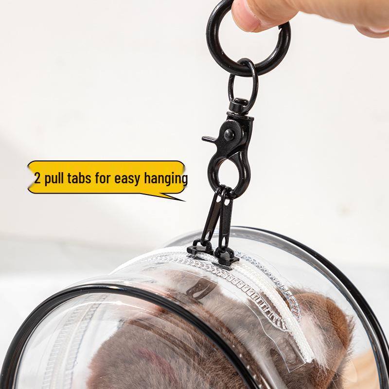 15CM Labubu Ita Tasche: Doppelreißverschluss Transparenter PVC-Puppentragekorb, 2. Generation