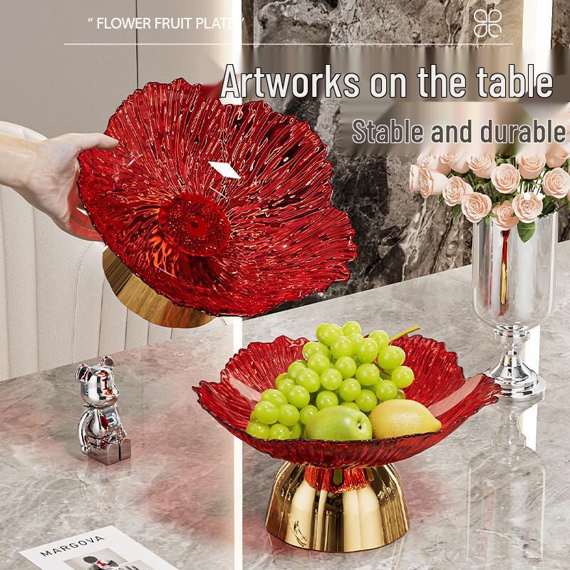 Новогодний набор фруктовниц на высокой ножке с золотой основой (5 шт)