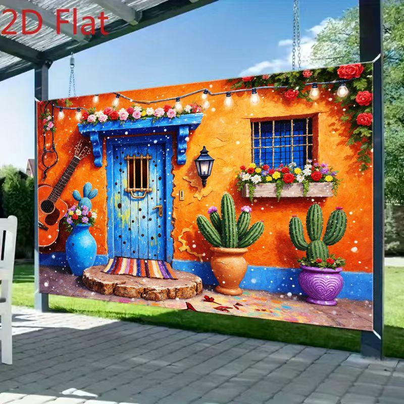 2D plane, 1 piece of vibrant and imaginative background fabric, suitable for festival decoration