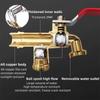 Brass Dual Outlet Faucet 1/2'' Threaded Connection Multifunctional Durable for School Dormitory Sink Use