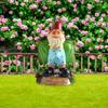 Estatua Divertida Traviesa de Gnomo de Jardín Figura de Gnomo de Césped DI HOLA A MI PEQUEÑO AMIGO Enano Muestra Ropa Interior Decoración de Gnomo de Jardín