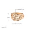 Trend Ring  Rose Gold Micro Wax Inlay Natural Zircon Hollow Flower Ring For Women Vintage Wedding Jewelry