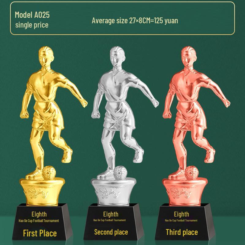 Custom Crystal Football Trophy - 2025 Golden Boot Top Scorer Award (Extra Large)