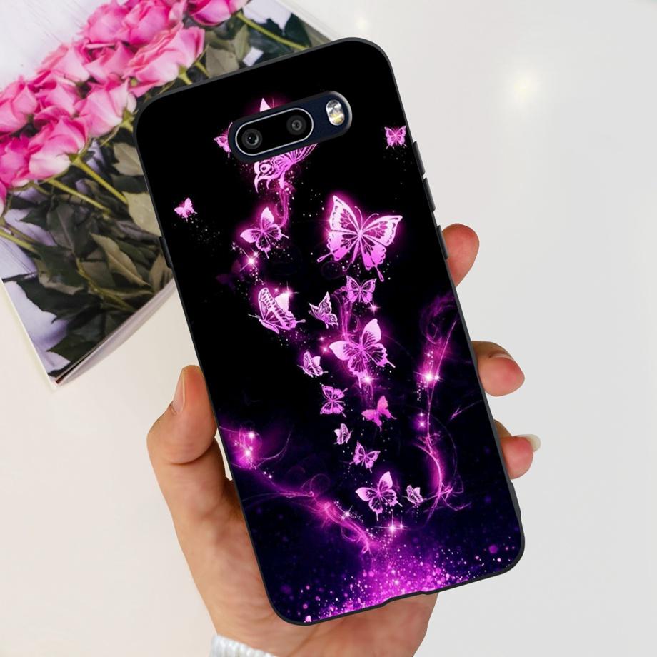 For LG G8X ThinQ Case Camera Protection Soft Clear Back Cover For LG V50S Thinq LGV50 ThinQ Phone Bumper Marble Skull Pattern