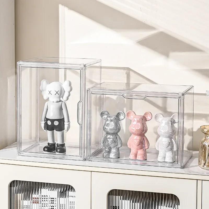 New Large Capacity Storage Box Organizer for Figures Acrylic Box Clear Blind Box Showcase for Bag Display Dustproof