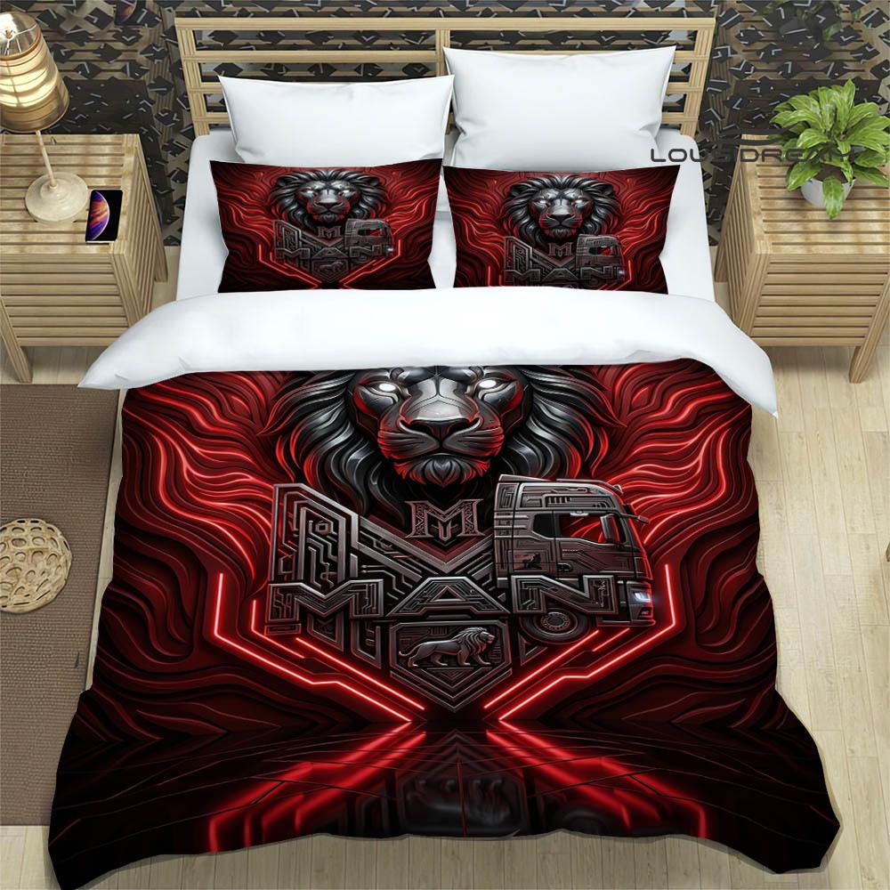 M-Man truck Set Biancheria da Letto Stampata Retrò set squisito di biancheria da letto copripiumino set piumone set biancheria da letto lusso regalo di compleanno