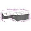 11-teiliges Gartensofa-Set mit Kissen, Beige, Poly-Rattan