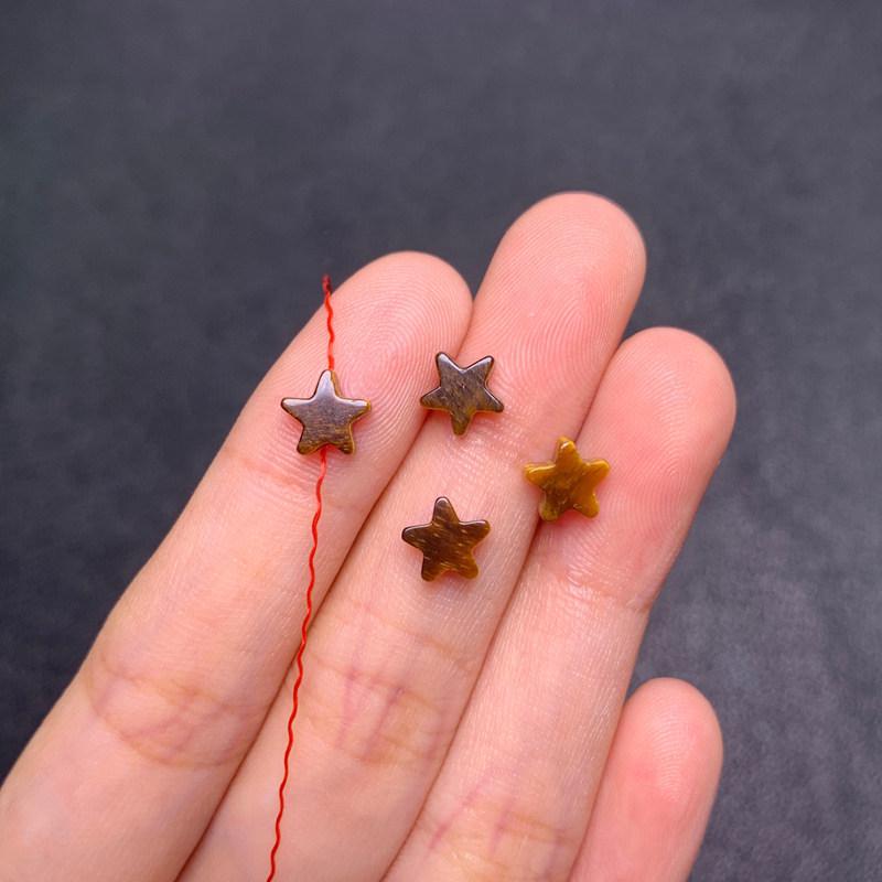 6mm Yellow Tiger Eye Star Beads for DIY Jewelry