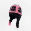 Cappello Morbido visone lavorato a maglia Cappelli invernali Cappello con paraorecchie Cappello Russo Berretti invernali Cappello con cappuccio in pelliccia di lana Cappelli bomber da donna Berretti caldi