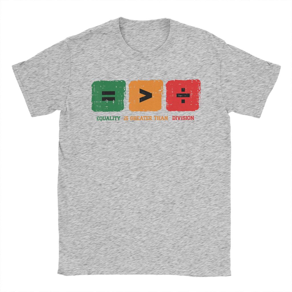 Equality Is Greater Than Division Black History Month 100 Cotton T Shirt For Unisex T Shirts Tee Shirt Plus Size Dropshipping Tops