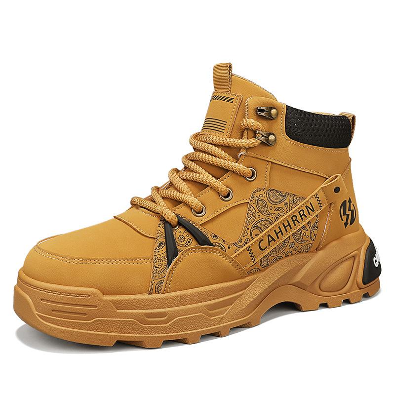 Martin boots men's winter high-top casual British style retro short boots outdoor hiking shoes non-slip tooling shoes