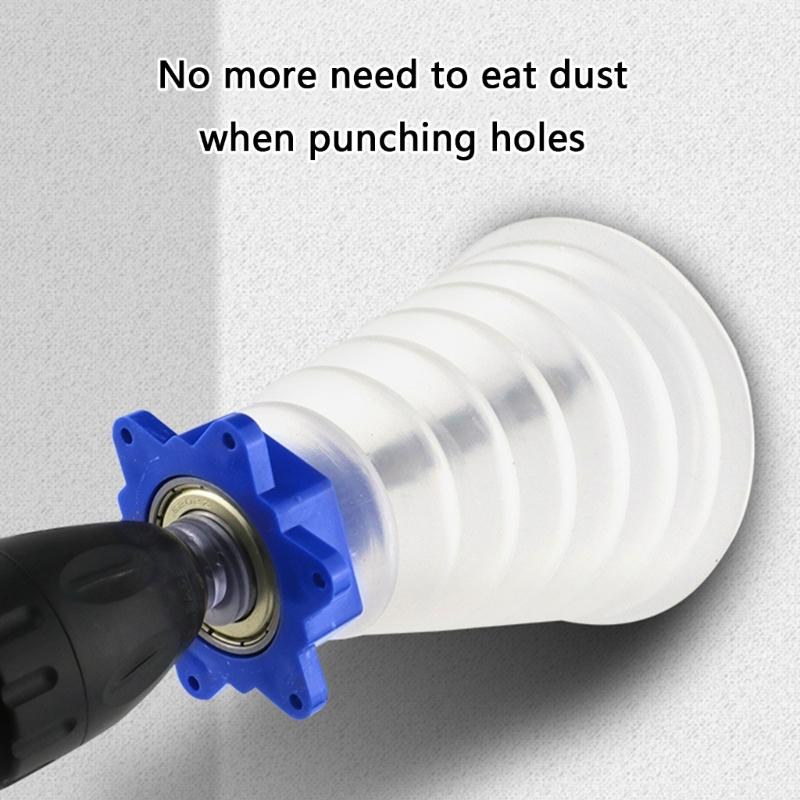 Drill Dust Cover Collector Drilling Holes Dust Catcher Bowl Scalable Dust Cover for Electric Drill Bit Home Accessories