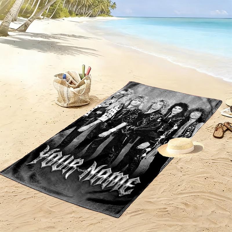 Name Custom WHITESNAKE Print Beach Towel, Large Soft Quick Dry Towel for Beach Camping Swimming