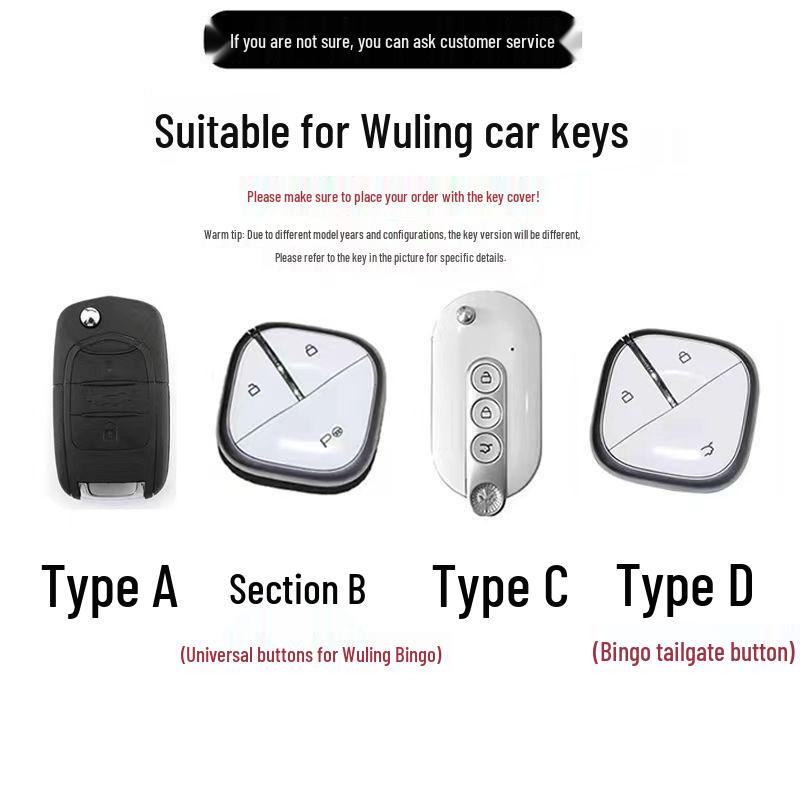 Key Cover for Wuling Hongguang Mini EV Macaron 3rd Gen, 4-Door GB Mini Car Shell