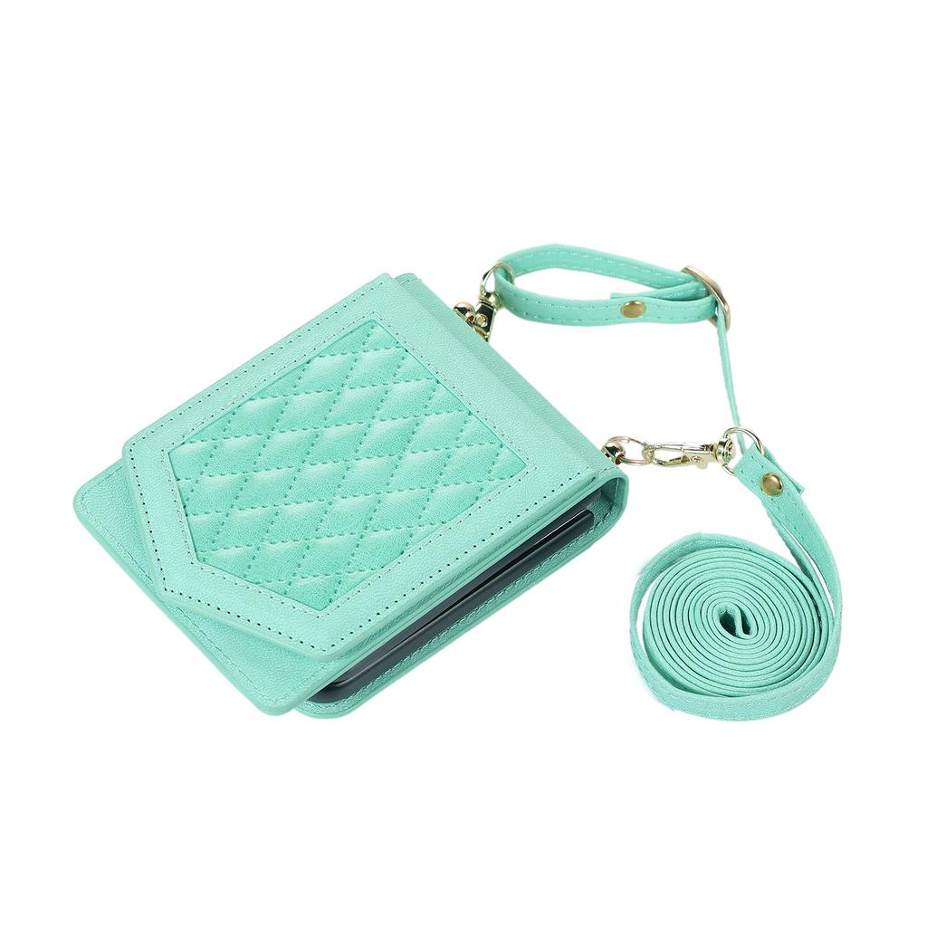 Suitable for Samsung Z Flip6 Mobile Phone Case Flip5 Xiaoxiangfeng Mirror Card Diagonal Span Folding Protective Case 4th Generation