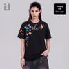 CHOCOOLATEi.t Unisex Creative Floral Letter Cotton T-Shirt