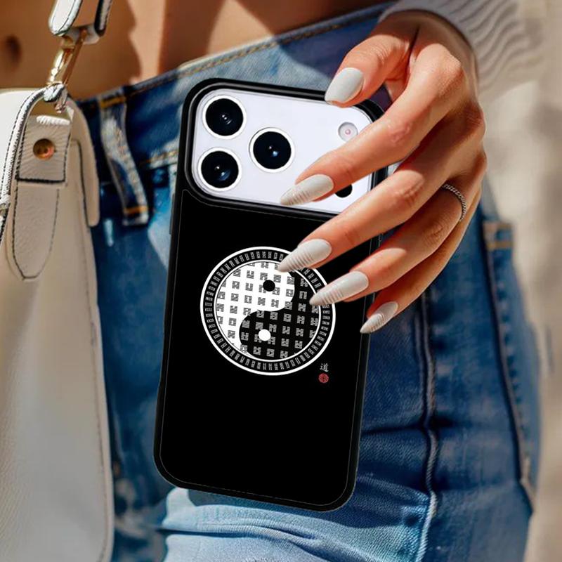 Tai chi Yin Yang Phone Case For iPhone 17 Air 14 15 13 12 Max Cover For Apple 16e 11 Pro Max Plus Coque