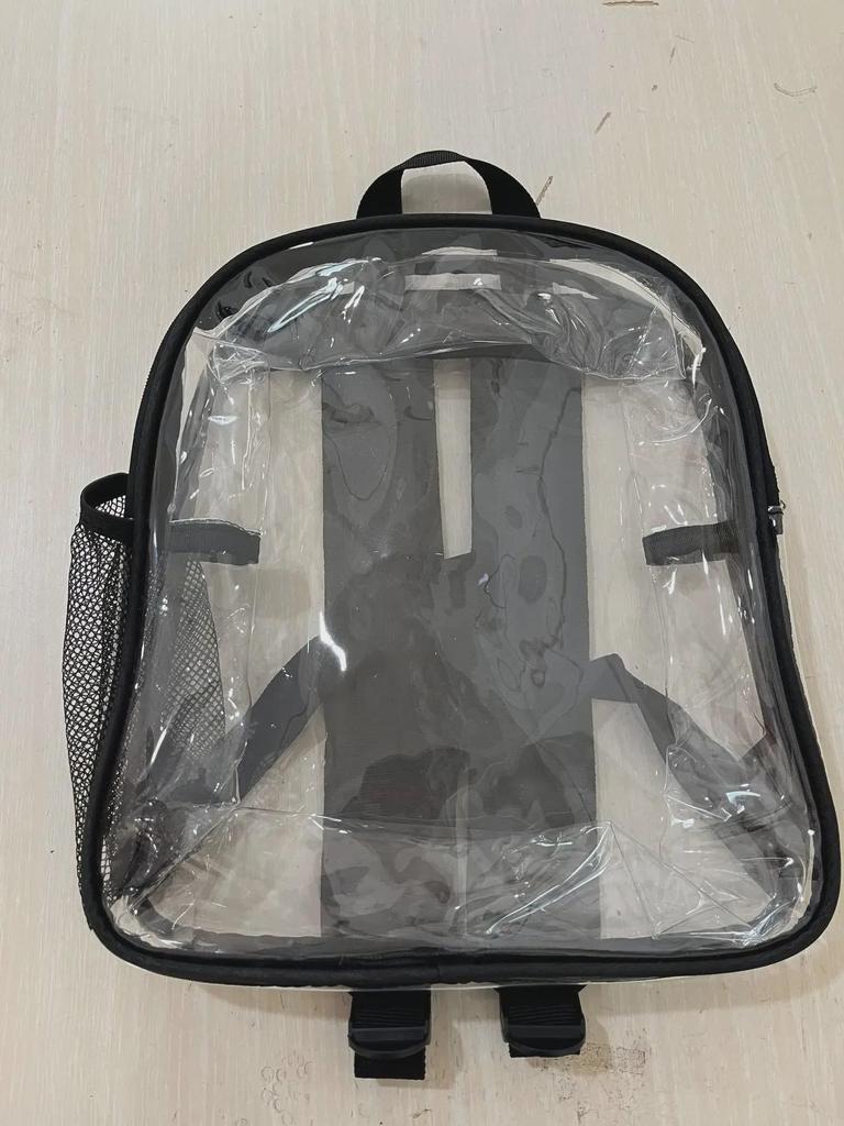 Unisex Transparent PVC Backpack: Large Capacity, Stylish, Sports & School Use