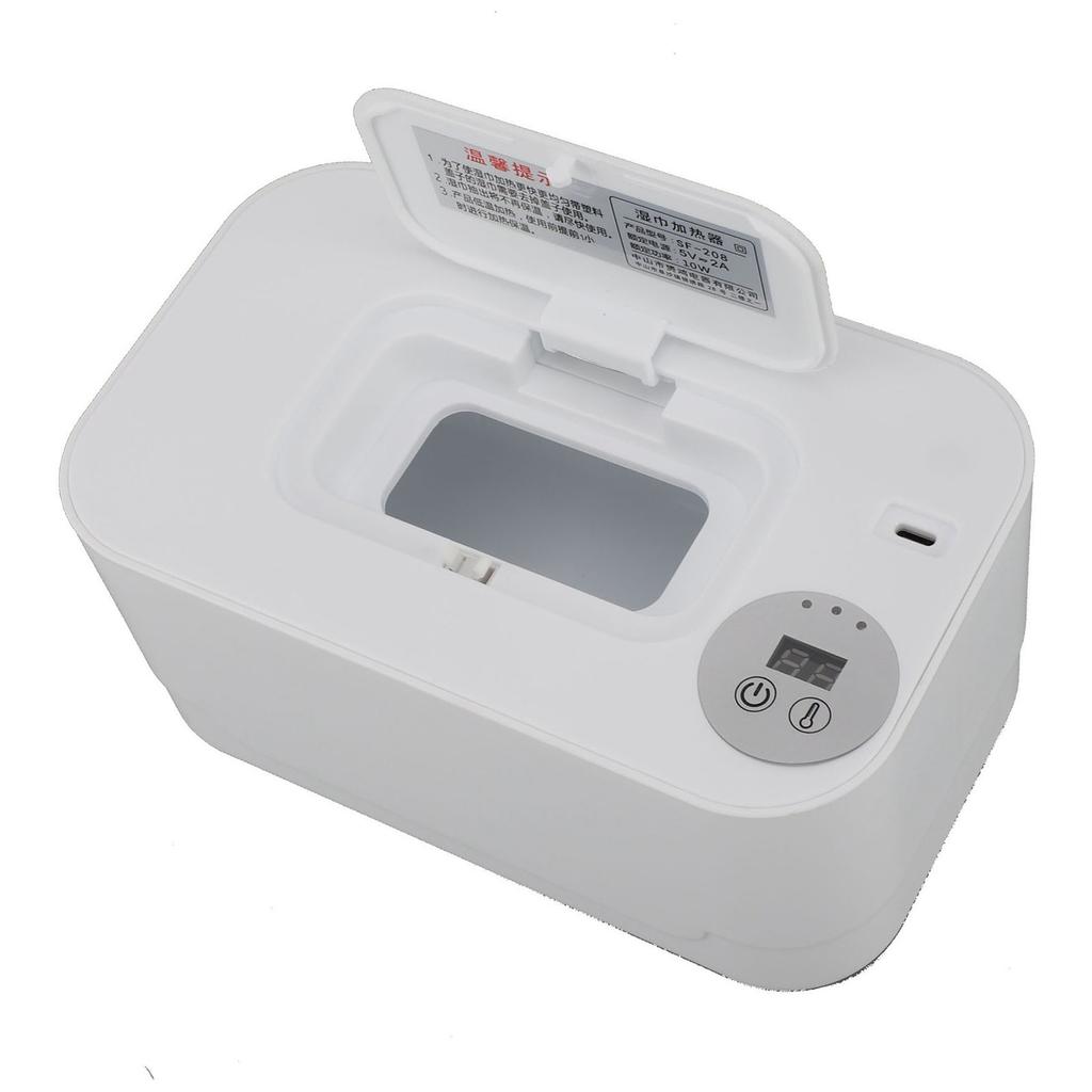 Wipes Warmer with Night Light Temperature   Refillable Multifunctional Portable USB Baby Wipes Holder Dispenser