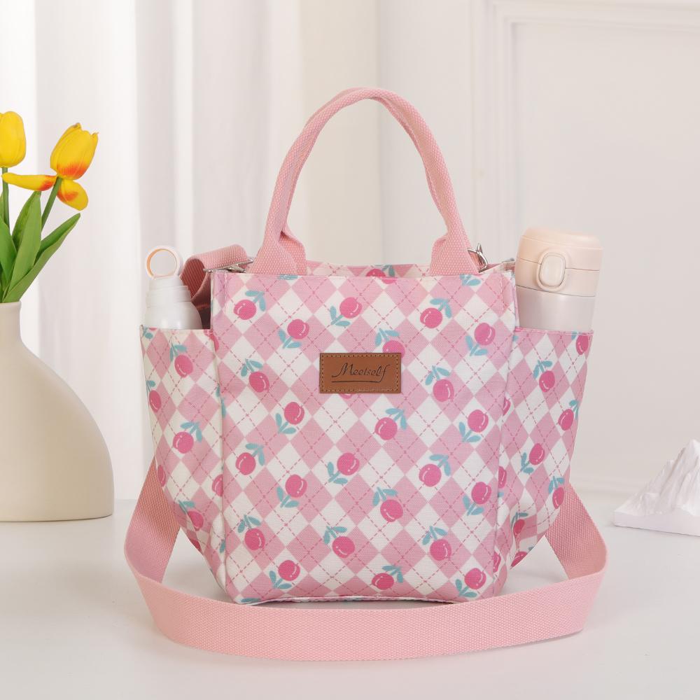 Hand-held Lunch Box Bag, Crossbody Bag, Waterproof, Oil-proof, Heat-insulating, Large-capacity Bento Bag