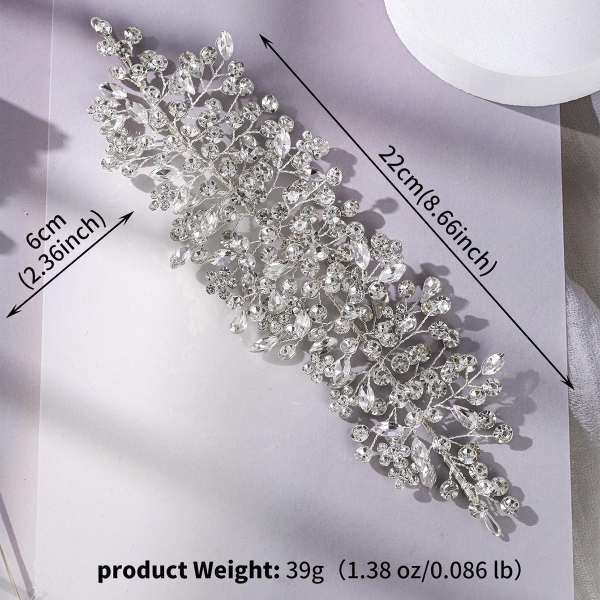 Luxury Handmade Rhinestone Bride Hairband for Weddings and Formal Events