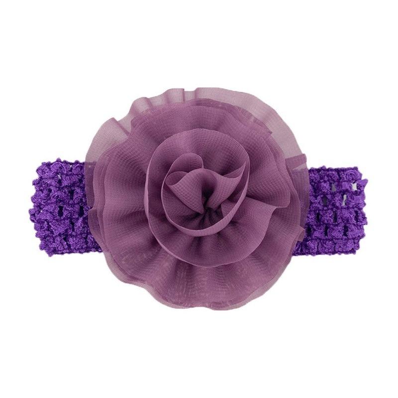 New Baby Headband, Versatile Chiffon Flower Hollow Baby Headscarf, Soft, Comfortable and Elastic Children's Hair Accessories