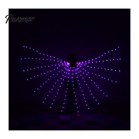 Lighted Isis-style Wings for Performance LED Light Up Belly Dance Adults Kids, Glowing Halloween Costume Props Adult And Kids with Colorful