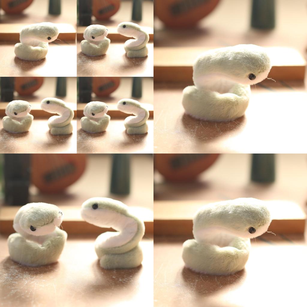 Niedlicher Schlangen Plüschtier Schlüsselanhänger Mit Weichem Kurzem Plüsch Für Taschen Deko Und Geschenk