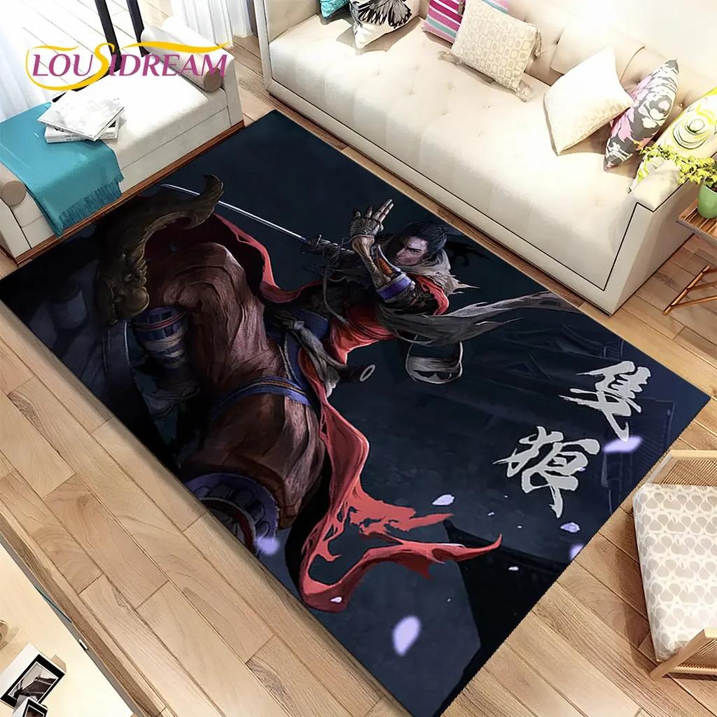 3D HD Sekiro Series Game Gamer Area Rug,Carpet Rug for Home Living Room Bedroom Sofa Doormat Decor,kids Play Non-slip Floor Mat