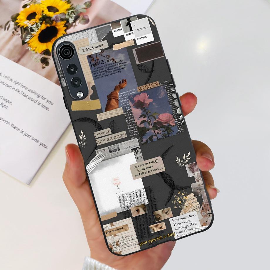For LG Velvet 5G 4G / Velvet 5G UW Case Cute Cartoon Panda Flower Luxury Soft Silicon Phone Case Back Cover Capas