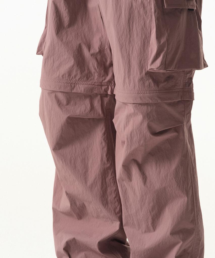 Musinsa Standard [City Leisure] Wide Belted Detachable Cargo Pants [Smoke Pink]