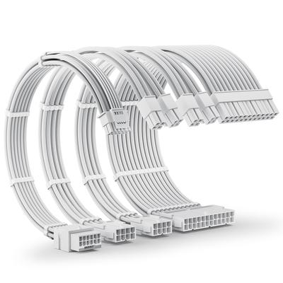 AsiaHorse 12VHPWR PSU Extension Cable Kit for RTX 16AWG PCIe Cable Extension Soft To Cable ATX EPS 30CM 50/40 Series, 5.0 Kit, Braid, 16-Pin 16-Pin