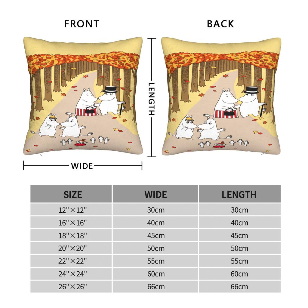 Cute M-Moomins Pillow Case Fashion Pillow Cover Soft Pillowcases For Sofa Bedroom Home Decor