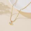 Elegant 18K Gold Titanium Steel Diamond Necklace - Versatile Clavicle Chain with High-End Feel
