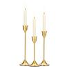 Taper Candle Stick Holder-3PCS Brass Gold Pillar Tall Candlestick Holders Metal Vintage Decor Dinner Table Dining Room Centerpieces Decorations